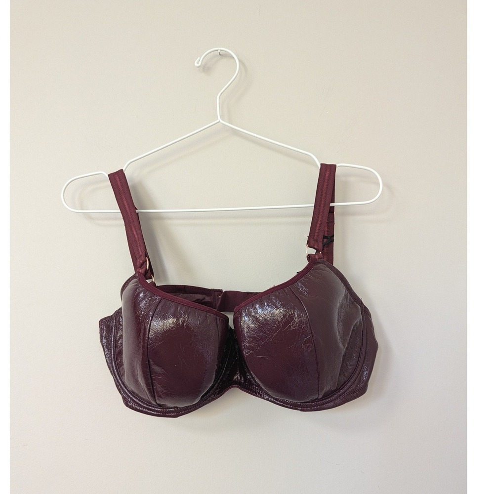 Scantilly by Curvy Kate Buckle Up Padded‎ Half Cup Bra Oxblood 36G